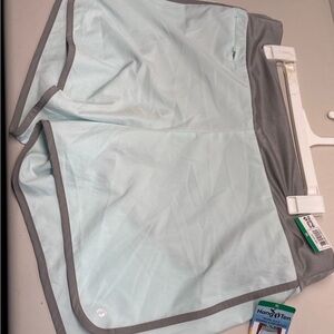 Hang Ten Aqua and Gray Swim Shorts